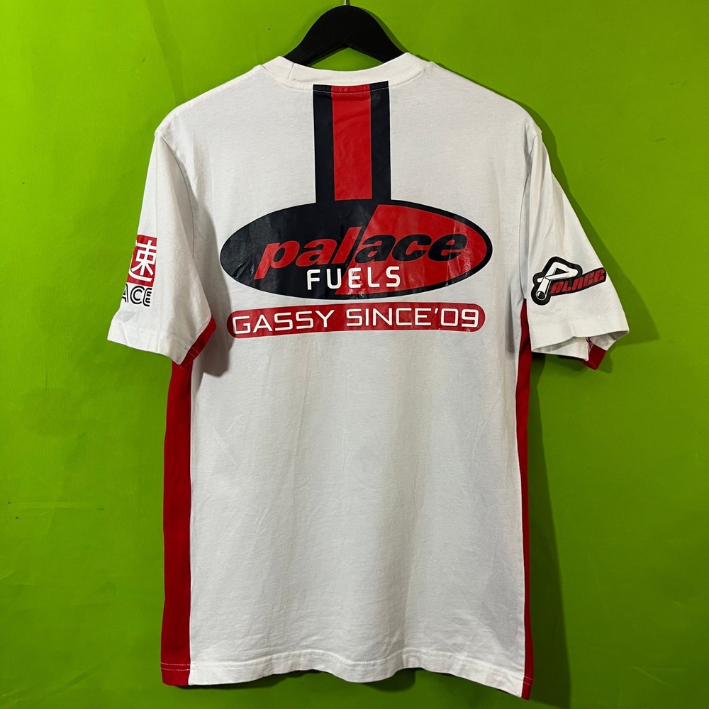 Palace Skateboards Fuels Gassy Since 09 Racing Graphic T-Shirt White Red Small